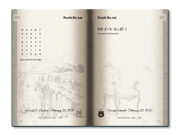 Puzzle book pages 46-47